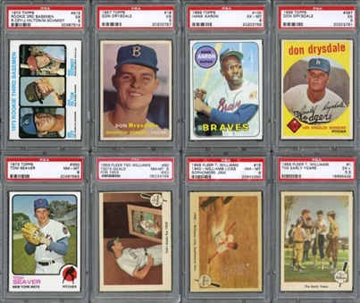 1957-1974 Topps and Fleer Hall OF Famers Lot (23) 